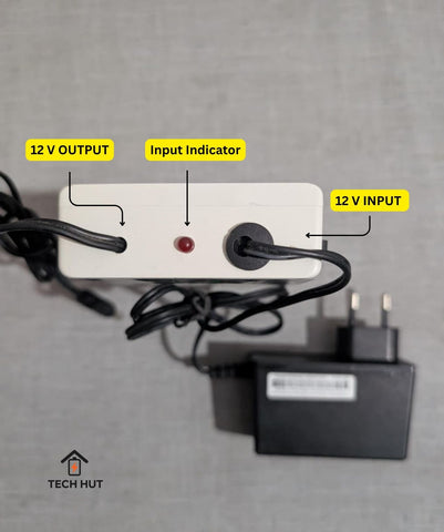 12 V WiFi Router UPS with Battery Indicator – Supports Standard & Heavy 5G Fiber Routers | Adapter Included with 1 Year Warranty