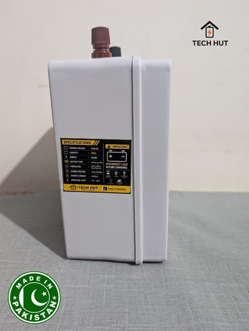 12V 20Ah Lithium-Ion Rechargeable Battery | Built-in BMS | 12.6V DC Battery for Fans, Coolers & LED Lights | Charger Included | 3 Months Warranty - Tech Hut