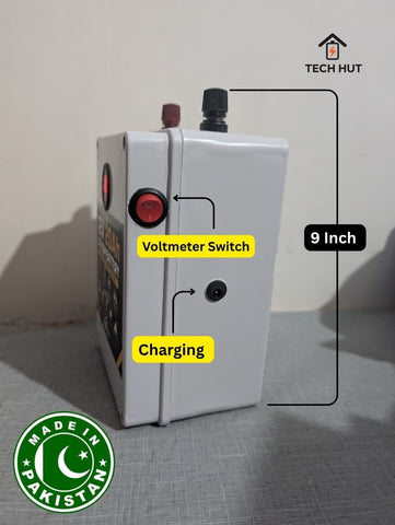 12V 20Ah Lithium-Ion Rechargeable Battery | Built-in 40A BMS | 12.6V DC Battery for Fans, Coolers & LED Lights | Charger Included | 3 Months Warranty - Tech Hut