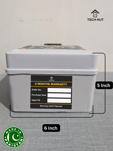 12V Lithium Battery | 20Ah, 30Ah, 40Ah & 50Ah Rechargeable Battery | Built-in 40A BMS | 12.6V DC Battery for Fans, Coolers & LED Lights | Charger Included | 6 Months Warranty - Tech Hut