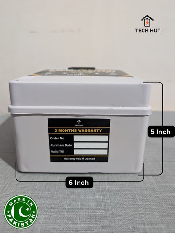 12V 20Ah Lithium-Ion Rechargeable Battery | Built-in BMS | 12.6V DC Battery for Fans, Coolers & LED Lights | Charger Included | 3 Months Warranty - Tech Hut