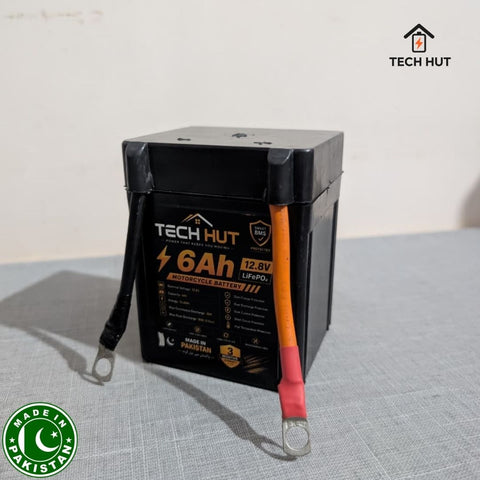 12.8V LiFePO₄ Motorcycle Battery | 6Ah & 12Ah | Smart BMS | 3 Months Warranty - Tech Hut