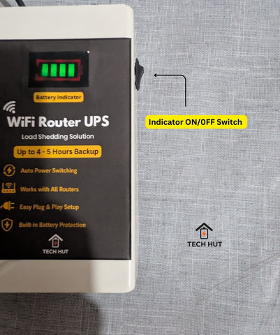 12 V WiFi Router UPS with Battery Indicator – Supports Standard & Heavy 5G Fiber Routers | Adapter Included with 1 Year Warranty