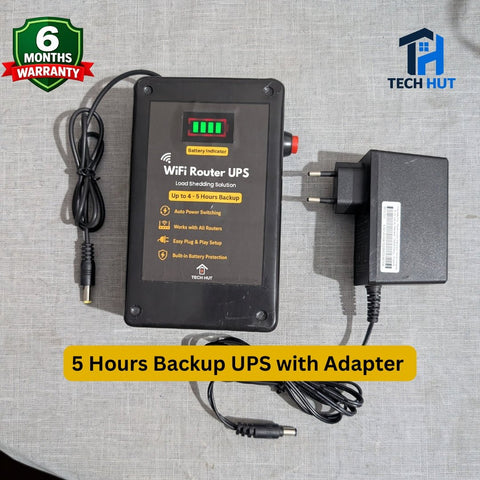 12V WiFi Router UPS | 3 & 5 Hours Backup | 6 Months Warranty - Tech Hut