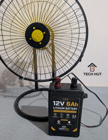 12V Lithium Battery Pack with Charger | 4Ah & 6Ah Variants | For Mini 12 V Fans & Lights