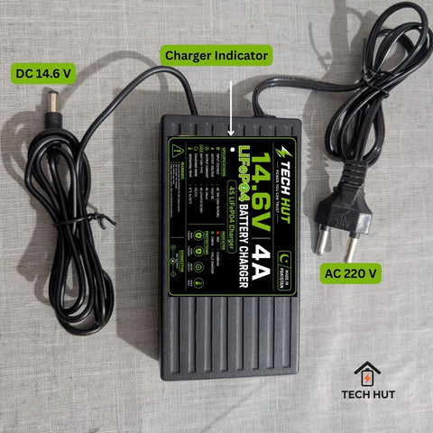 12V LiFePO₄ Battery | Premium Lithium Iron Phosphate Battery with Charger & BMS Protection | 6 Months Warranty - Tech Hut