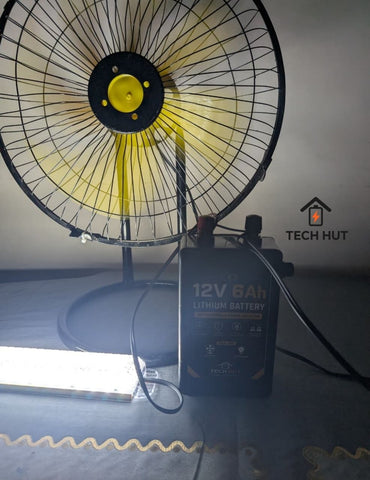 12V Lithium Battery Pack with Charger | 4Ah & 6Ah Variants | For Mini 12 V Fans & Lights