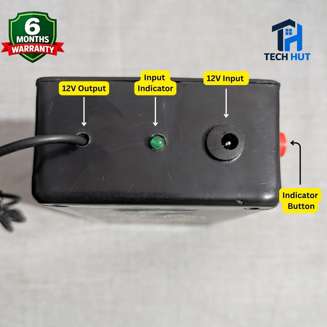 12V WiFi Router UPS | 3 & 5 Hours Backup | 6 Months Warranty - Tech Hut