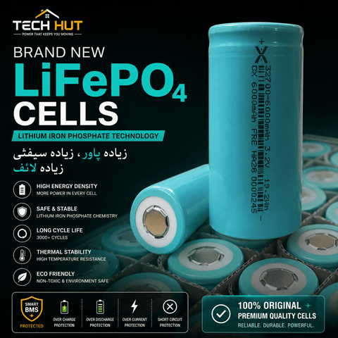 12.8V LiFePO₄ Motorcycle Battery | 6Ah & 12Ah | Smart BMS | 3 Months Warranty - Tech Hut